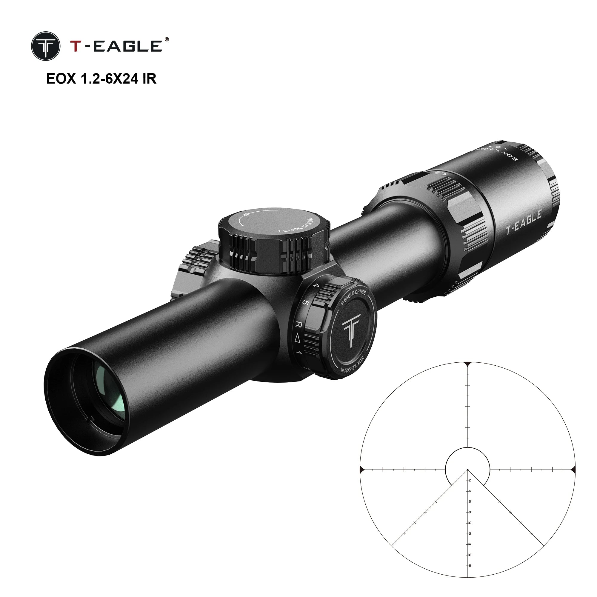 T-Eagle EOX 1.2-6X24 IR Illuminated Short Dot Sight (Red / Green T-Eagle EOX 1.2-6X24 IR Illuminated Short Dot Sight (Red / Green