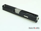 Gunsmodify SAI CNC Slide/Stainless 4-Flute Barrel for TM G17 (Silver / Gold)