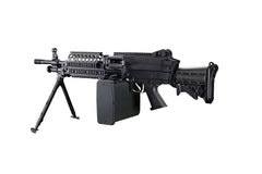 A&K M249 SAW MK46 Steel Body AEG LMG w/ Reinforced Gearbox (Black / Tan)