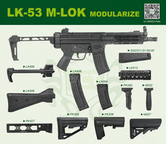 LCT Stamped Steel LK-53 M-LOK w/ GATE Aster (HK53)