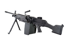 A&K M249 SAW MKII Steel Body AEG LMG w/ Reinforced Gearbox (Black / Tan)