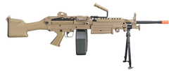 A&K M249 SAW MKII Steel Body AEG LMG w/ Reinforced Gearbox (Black / Tan)