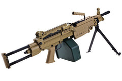 A&K M249 SAW Para Steel Body AEG LMG w/ Reinforced Gearbox (Black / Tan)