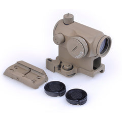 AIMO T1 Red Dot Sight with Low and High Mount (Black / Tan)