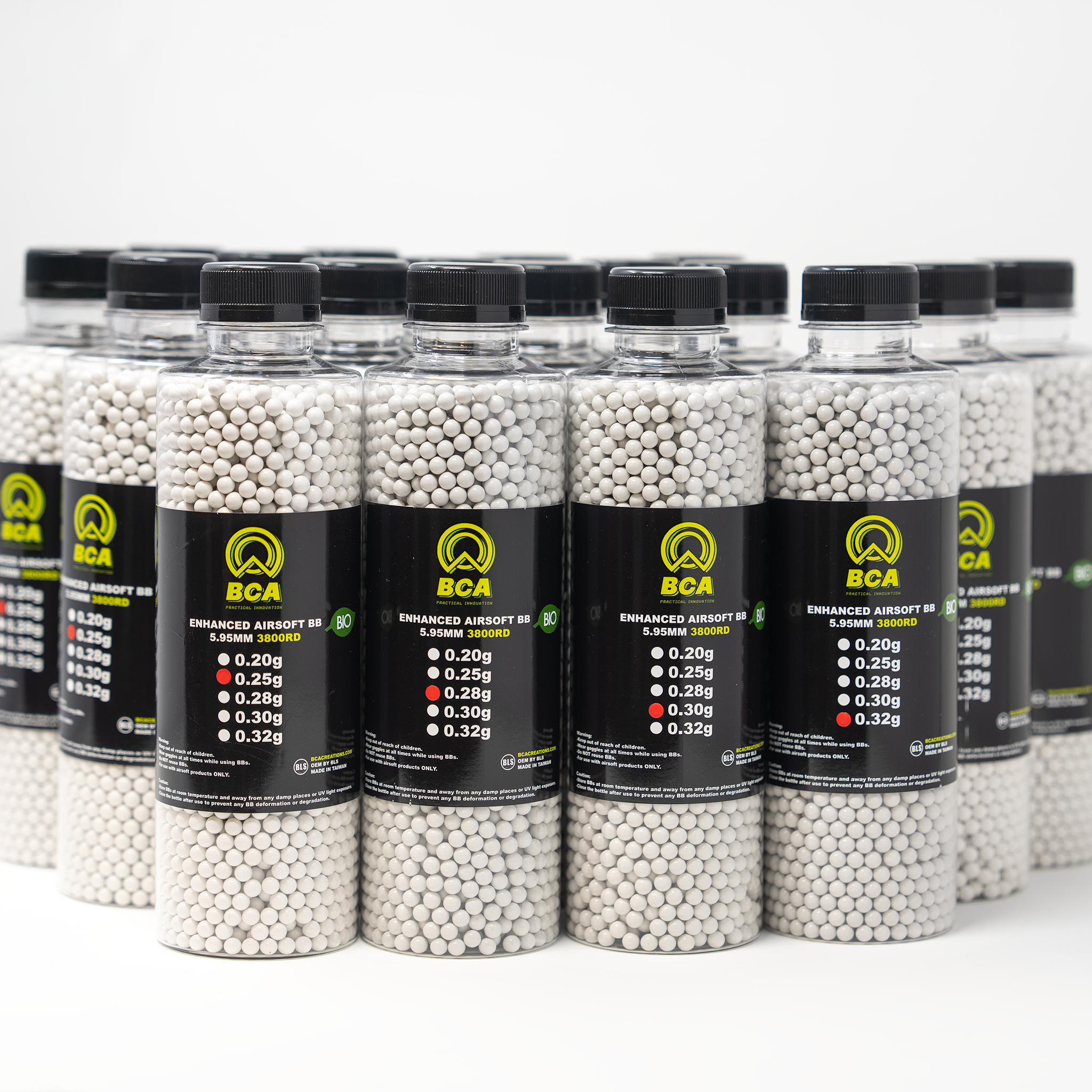 BCA Superior Enhanced Airsoft Biodegradable BBs - 3800rd Bottles