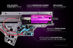 GATE PULSAR D2 Dual Solenoid HPA Engine rev. 2 with TITAN II Bluetooth Expert (Rear Wired)