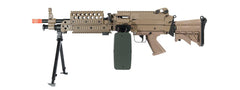 A&K M249 SAW MK46 Steel Body AEG LMG w/ Reinforced Gearbox (Black / Tan)
