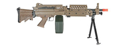 A&K M249 SAW MK46 Steel Body AEG LMG w/ Reinforced Gearbox (Black / Tan)