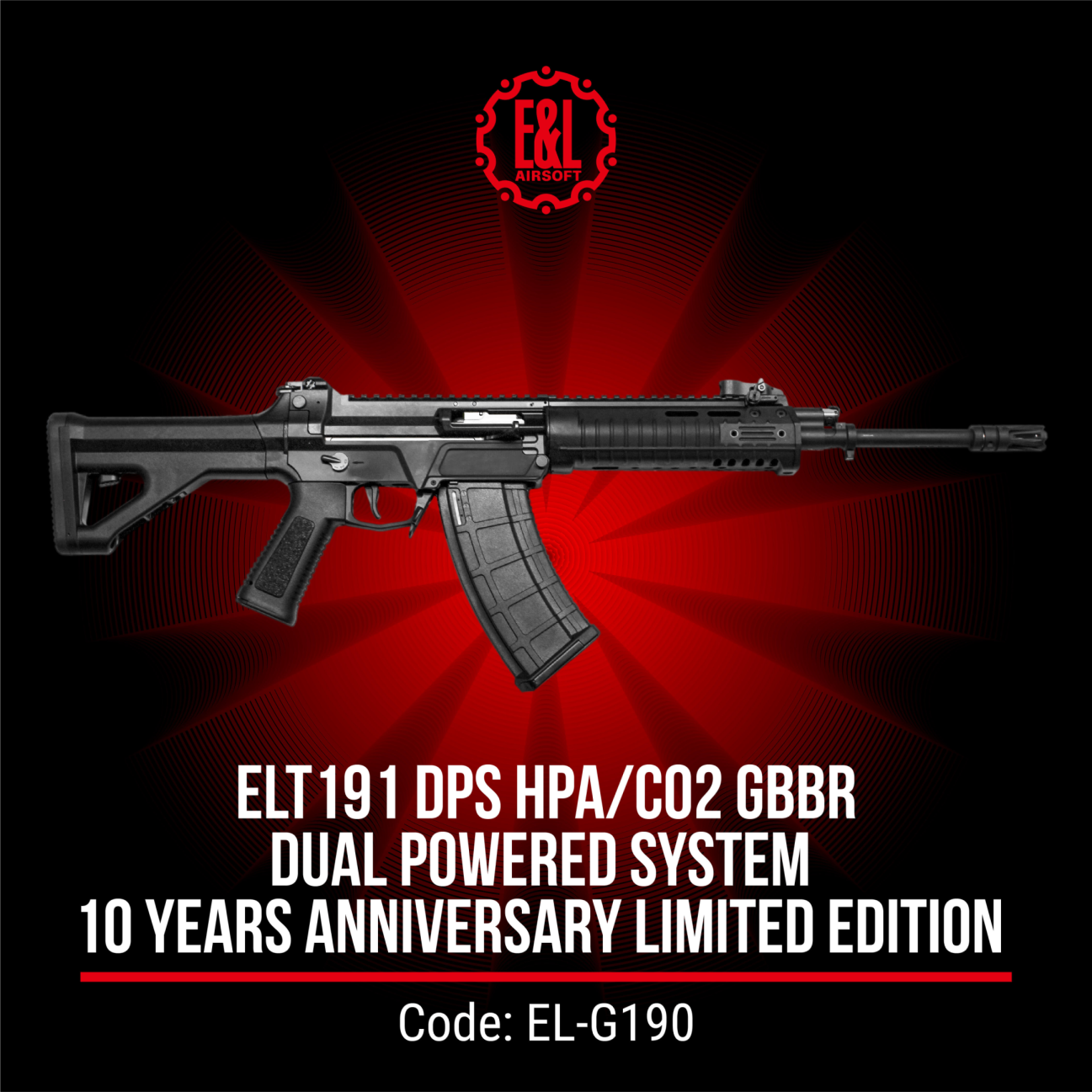T191 Rifle E&L Airsoft T191 DPS Dual Powered HPA/CO2 GBBR – BlackBlitz Airsoft