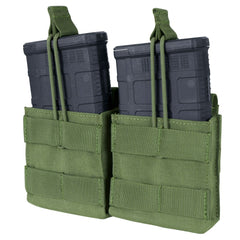 Condor MA24: Double M14 Open Top Mag Pouch (Black / Tan / OD Green)