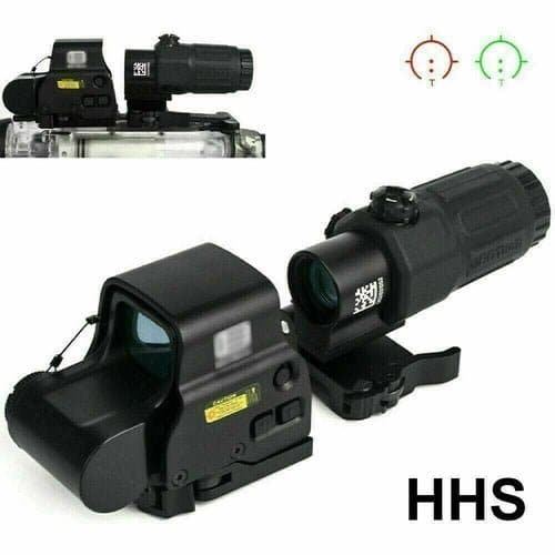 WADSN Holo Hybrid Sight EX with G33 Magnifier Combo (Black)