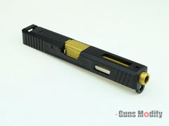 Gunsmodify SAI CNC Slide/Stainless 4-Flute Barrel for TM G17 (Silver / Gold)