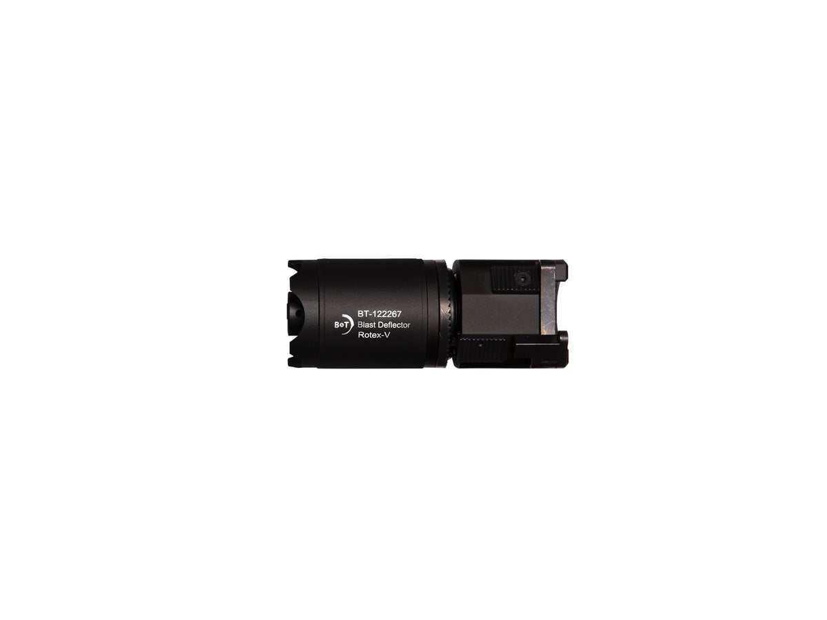 ASG B&T Rotex-V Airsoft QD Blast Deflector (Black / Grey / Mud)