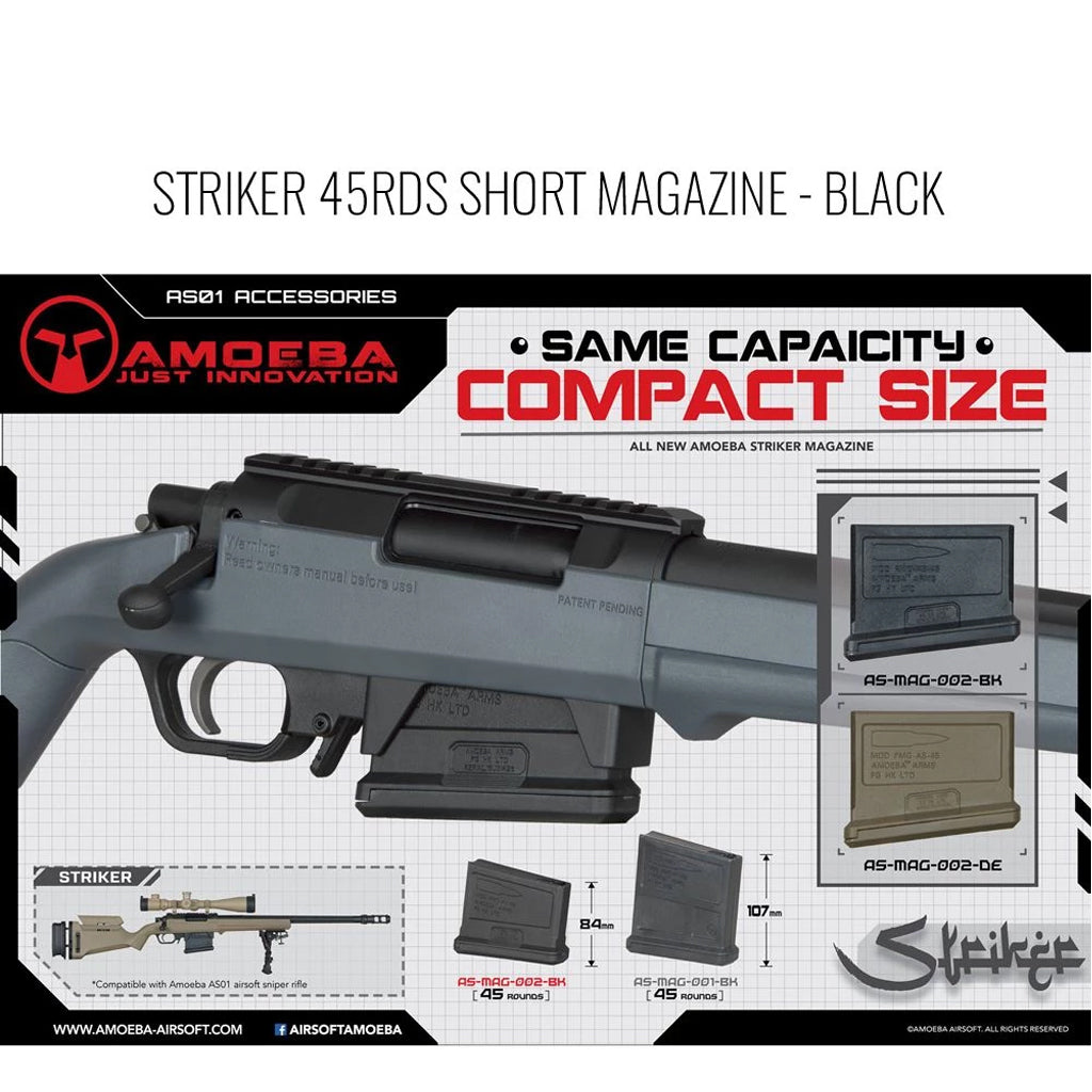 Sniper Rifle Mag Ares Amoeba Striker Sniper Rifle Magazine (Long / Short) (Black / Tan ...