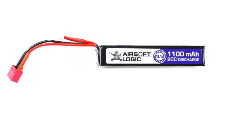 Airsoft Logic 11.1V 20-40c 1100/1150mah Lipo Battery (M4 Stick)
