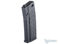 EMG Hexmag Licensed 230rd Polymer Mid-Cap Magazine for M4 AEG Rifles (Black / Red)