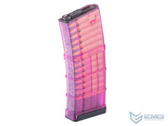 EMG 190rd Lancer Systems Licensed L5 AWM Airsoft Mid-Cap Magazines Pack of 5 (Black / Tan / Red / Pink)