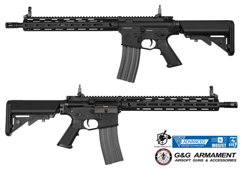 G&G Knights Armament SR15 E3 MOD2 Carbine MLOK Rail Full Metal