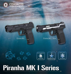 G&G Piranha MK1 GBB Pistol (Black / Silver)